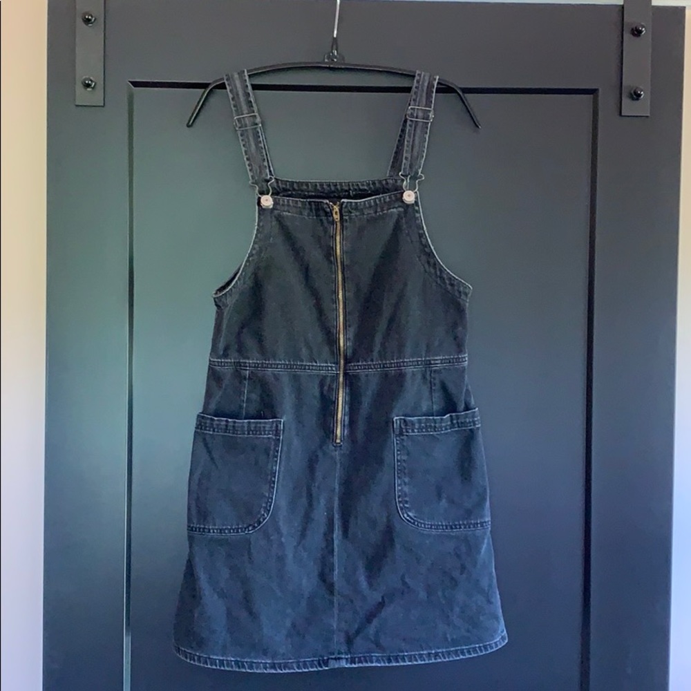 AE ZIP FRONT DENIM DRESS OVERALL Size S